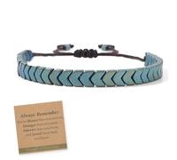 Handmade Bracelets for Men&Women, Simple Handmade Arrows Beads Bracelet, Adjustable Healing Arrow Bracelet for Men Women, Lucky Meditation Protection Braided Bracelets (Green)