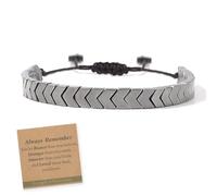 Handmade Bracelets for Men&Women, Simple Handmade Arrows Beads Bracelet, Adjustable Healing Arrow Bracelet for Men Women, Lucky Meditation Protection Braided Bracelets (Sliver)