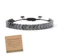 Handmade Bracelets for Men&Women, Simple Handmade Arrows Beads Bracelet, Adjustable Healing Arrow Bracelet for Men Women, Lucky Meditation Protection Braided Bracelets (Black)