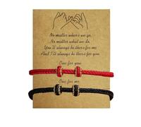 Handmade Braided Couples bracelet Matching bracelets for couples Love Knot Woven Bracelets Adjustable Rope Bracelets for Men and Women Red String Bracelet Protection Gift for Boyfriend Girlfriend, S
