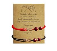 Handmade Braided Couples bracelet Matching bracelets for couples Love Knot Woven Bracelets Adjustable Rope Bracelets for Men and Women Red String Bracelet Protection Gift for Boyfriend Girlfriend, S