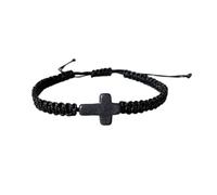 Handmade Braided Cross Bracelet for Women Men Red Black Turquoise Cross Charm Adjustable Hand Woven Rope Bracelets Religious Christian Jewelry, Adjustable, Synthetic-fiber, no gemstone