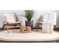 Handmade Braided Hand Crafted eco-Friendly Jute Floor Area Rug-Floor Carpet Rug-Floor Runner Rug-Center Table Carpet Rug-Bed Side Runner Rug, 2.3 x 4 Oval Feet (70 cm x 120 cm)