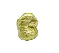 Handmade Brass Bird Parrot Statue EDC Beads Pendant, Personalized Jewelry Making Supplies for DIY Enthusiasts, Ideal Paracord Beads Charm Accessories, Medium, Brass, No Gemstone