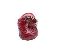 Handmade Brass Bird Parrot Statue EDC Beads Pendant, Personalized Jewelry Making Supplies for DIY Enthusiasts, Ideal Paracord Beads Charm Accessories, M, Brass, No Gemstone