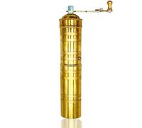 Handmade Brass Manual Coffee Grinder Large Pepper Mill With Handle Proper For Fresh Coffee Bean Peppercorn Grinder Brass Handle Crank With Giant Fine Refillable Grind For Flavor At Home Turkish Style