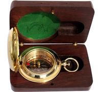 Handmade Brass Push Button Direction Compass POCKET COMPASS. C-3191 by Maritime Museum Store