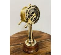 Handmade Brass ship Telegraph model for home decor, Handmade brass ship engine room telegraph nautical both side ring bell top home Decor 7 Inch