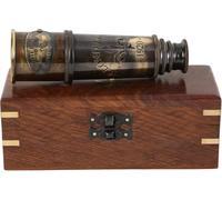 Handmade Brass Telescope Victorian London 1915 Tracker Spyglass Scope Replica Antique 18 inch Large Functional Vintage Souvenir with Hand-Stitched Leather (#2 Black)
