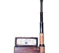 Handmade Brass Telescope | with Box | Functional Vintage Replica Brass Nautical Antique Telescope