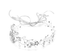 Handmade Bridal Tiara Headdress Women Girls Rhinestone Pageant Crown Silver