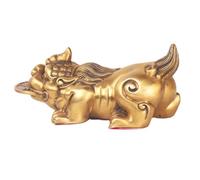 Handmade Bronze Valiant Soldier Sculpture-lucky Animal Figurine For Home Office Desk Unique Housewarming Gift For Homeowners Living Room Bedroom Office Home Feng Shui