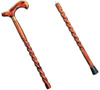 Handmade Brown Men-Women-Old People Beautiful Hand Carved Design Wooden Walking Stick Cane/Wood Shaft Cane