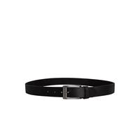 Handmade Buff Leather Belt for Men - Reversible Luxury Belt with Shield Buckle |Silverstone Spirit Black- Sizes 32-46