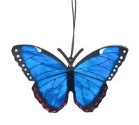 Handmade Butter Fly Stained Glass Window Hangings Butter Fly Shaped Handmade Blue Butter Fly Window Hanging Ornaments Home Garden Porch Hanging Decorations (B)