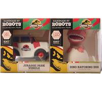 Handmade by Robots - Jurassic Park - Dino Hatching Egg & Park Vehicle 2-Pack