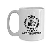 Handmade By Stukk 19TH Birthday Coffee Mug - Established 2001 - Aged to Perfection, Ceramic Coffee Mug, 11 oz