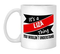 Handmade By Stukk Custom Mug for Kids - It's a Liza Thing - Best Sarcastic Tea Coffee Mugs for Him, Her On Mother's Day, Ceramic Coffee Mug, 11 oz