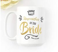 Handmade By Stukk Customized Stepmother of the Bride Gift, Personalized Stepmother of the Bride Mug- Mug, Coffee, Ceramic Coffee Mug, 11 oz