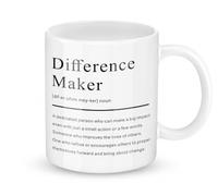 Handmade By Stukk Difference Maker Coffee Mugs Employee Appreciation Gifts Motivational Ceramic Coffee Mug Cups Thank You Gifts for Teacher Boss Leader Mentor Coworker Coach | Ceramic | 11oz