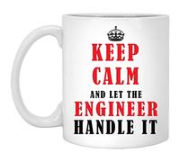 Handmade By Stukk Funny Keep Calm and Let The Graphic Designer Handle It, Ceramic Coffee Mug, 11 oz