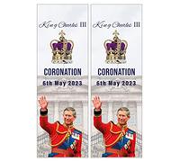 Handmade By Stukk King Charles III Coronation Celebration Portrait Banners Crown Party Decoration