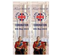 Handmade by Stukk King Charles III Coronation Celebration Portrait Banners Royal Party Decoration