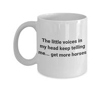 Handmade By Stukk Little Voices.get More Horses, Ceramic Coffee Mug, 11 oz