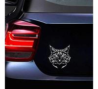 Handmade By Stukk Maine Coon Cat Face Animal Design Fun Bumper Window Decor Vinyl Sticker Decal