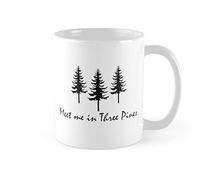 Handmade By Stukk Meet Me in Three Pines | Ceramic Coffee Mug | 11 OZ