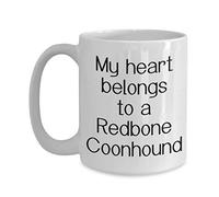 Handmade By Stukk Redbone Coonhound, Ceramic Coffee Mug, 11 oz