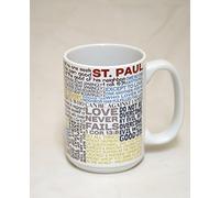 Handmade By Stukk Saint Paul Quote Mug | Ceramic Coffee Mug | Stylish Printed Design | Tea & Coffee Cup Gift for Men Women Friends and Family | 11oz