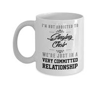 Handmade By Stukk Singing Choir Mug - We’re Just in A Very Committed Relationship - Funny Coffee & Cool Gifts for Men Or Women with Gift Box, Ceramic Coffee Mug, 11 oz