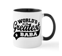 Handmade By Stukk Worlds Greatest Baba Mug Ceramic Coffee Mug | Ceramic Coffee Mug | Stylish Printed Design | Tea & Coffee Cup Gift for Men Women Friends and Family | 11oz