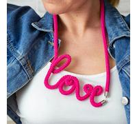 Handmade by Tinni Love Word Necklace - Fuchsia