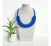 Handmade by Tinni Maya Necklace - Soft Knot Statement Jewellery - Azure Blue