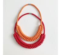 Handmade by Tinni Maya Necklace - Soft Knot Statement Jewellery - Red
