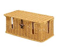 Handmade Cable Management Box Imitation Rattan,Rattan Cable Management Box,Cable Tidy Box for TV Wires, Power Strip, Tangle Hide Desk, Socket Box for Office, Home