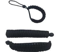 Handmade Camera Umbrella Rope Bracelet, Adjustable Paracord Strap | Black Polyester Weave, Seven-core Cord Supply, for Photographers, Binoculars, Camping, Travel