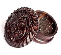 Handmade Carved Artistic Natural Antique Designer 2 Inch unique eco friendly 2Part Herb Grinder for Gifts