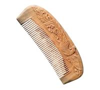 Handmade Carving Wooden Comb Head Massage Hair Styling Care Tool Comb(O)