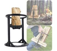 Handmade Cast Iron Kindling Splitter Heavy Duty Firewood Splitter Racker for Quick Manual Log Splitting (6 * 11 Inch Black)