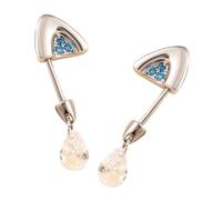 Handmade Cats Ear Piercing Studs With Cubic Zirconia Trendy Bone Nails Women Accessories Elegant Body Jewelry Stainless Steel Cats Bone Nail Earrings