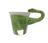 Handmade Ceramic Animal Mug, Diplodocus Design - Unique, Hand-Painted Coffee Cup with Fun 3D Handle - Durable & Dishwasher Safe - Cute Autumn Mugs, Ideal Christmas & Birthday Gift for Animal Lovers