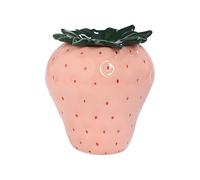 Handmade Ceramic Ashtray with Lid, Strawberry Shaped Unique Cute Ashtray for Indoor, Creative Modern Aesthetic Fruit Decor for Home Desktop Living Room Dedroom Kitchen (red)