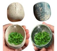 Handmade Ceramic Herb Stripper Bowl, 2025 New Herb Stripper Bowl Ceramic, Herb Stripping Tool, Spice Storage, and Tabletop Display (A+B)