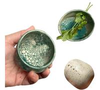 Handmade Ceramic Herb Stripper Bowl, 2025 New Herb Stripper Bowl Ceramic, Herb Stripping Tool, Spice Storage, and Tabletop Display (B)