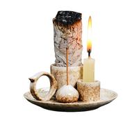 Handmade Ceramic Incense Holder - Multi-Use Tray for Palo Santo, Sticks, Cones - Heat-Resistant Aroma Dish for Home, Meditation, Yoga & Interior Decor - Ash Catcher Base (Brown)