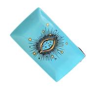 Handmade Ceramic Jewelry Makeup Storage Tray Starry Sky Big Eye Rectangle Plate Candy Dish Ashtray Home Decoration for Necklace, Bracelet(Color 2)