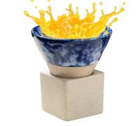 Handmade Ceramic Mug,100ml Japanese Triangular Cone Cup - Coarse Pottery Coffee Mug with Base,for Milkshake Cappuccino Latte Sake Yogurt Drinking Living Room Bedroom Home Studio